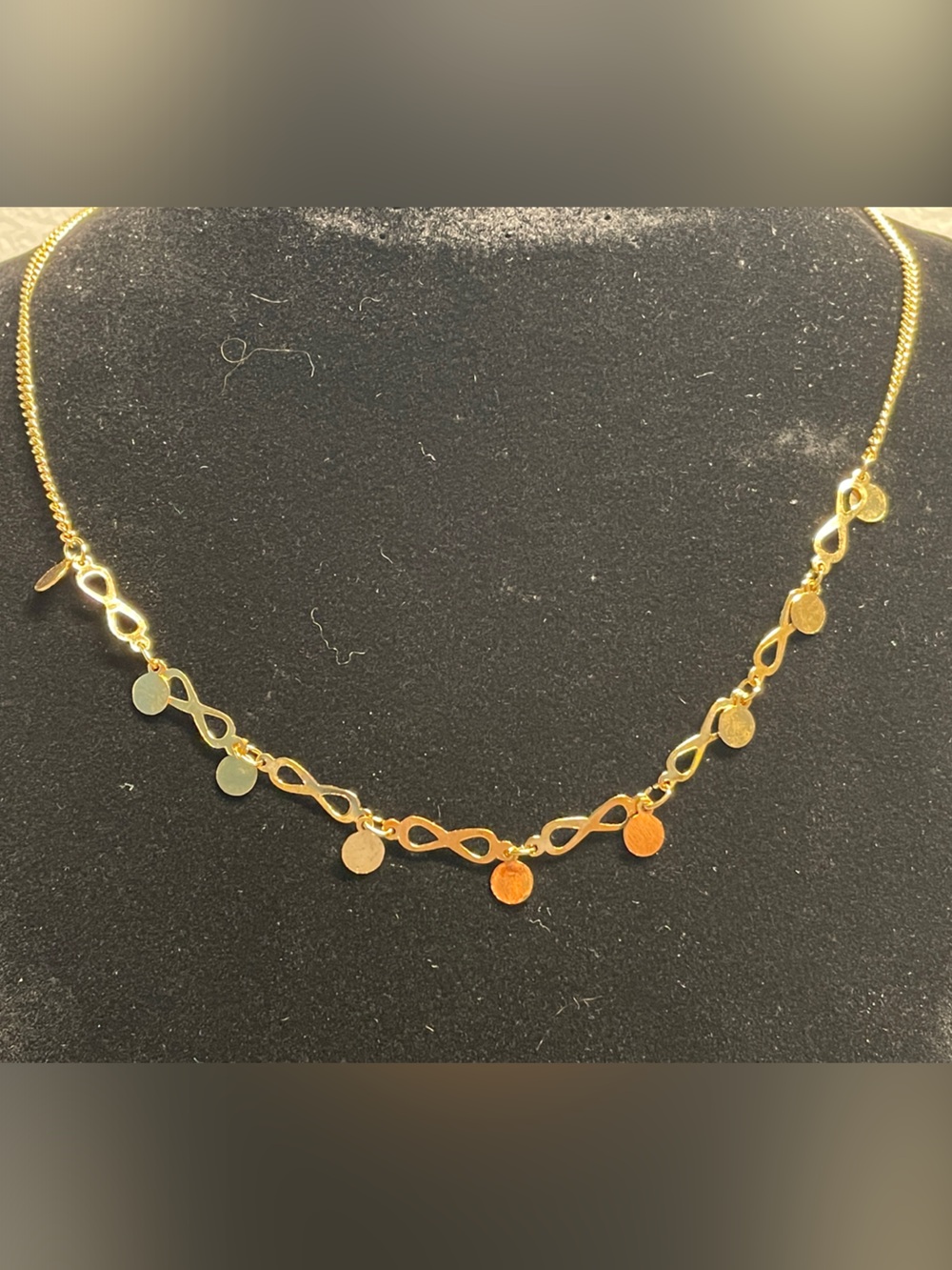 Gold Infinity Disc Necklace - Women Jewelry